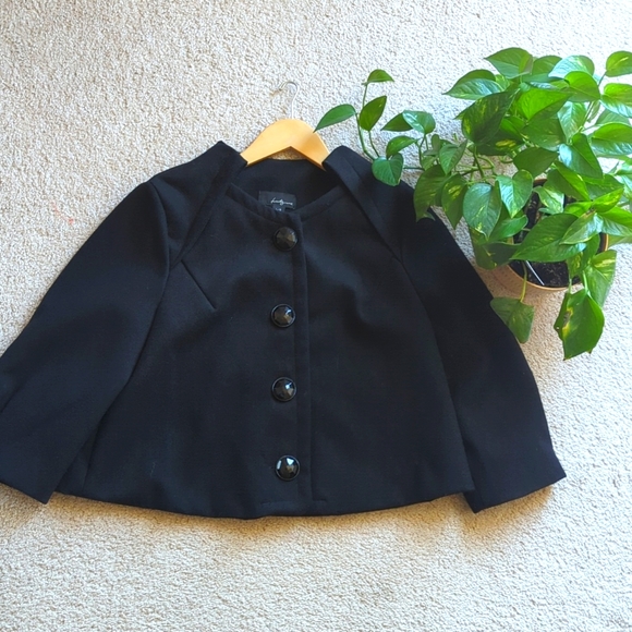 🎀Chic Cropped Black Warm Coat by Twentyone - Picture 3 of 7